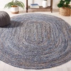 image:imageSAFAVIEH Area Rug 8x10  Cape Cod Collection  Large  Beige amp Multi Handmade Jute amp Cotton Woven Braided Design CAP202BBlueNatural