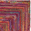 image:imageSAFAVIEH Area Rug 8x10  Cape Cod Collection  Large  Beige amp Multi Handmade Jute amp Cotton Woven Braided Design CAP202BRedMulti