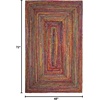 image:imageSAFAVIEH Area Rug 8x10  Cape Cod Collection  Large  Beige amp Multi Handmade Jute amp Cotton Woven Braided Design CAP202BRedMulti
