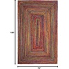 image:imageSAFAVIEH Area Rug 8x10  Cape Cod Collection  Large  Beige amp Multi Handmade Jute amp Cotton Woven Braided Design CAP202BRedMulti