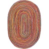 image:imageSAFAVIEH Area Rug 8x10  Cape Cod Collection  Large  Beige amp Multi Handmade Jute amp Cotton Woven Braided Design CAP202BRedMulti