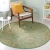image:imageSAFAVIEH Area Rug 8x10  Cape Cod Collection  Large  Blue amp Natural Handmade Jute amp Cotton Boho Braided Design Ideal for Living Room Bedroom Office Dining Space CAP203MGreenNatural
