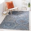 image:imageSAFAVIEH Area Rug 8x10  Cape Cod Collection  Large  Blue amp Natural Handmade Jute amp Cotton Boho Braided Design Ideal for Living Room Bedroom Office Dining Space CAP203MBlueNatural