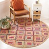 image:imageSAFAVIEH Area Rug 8x10  Cape Cod Collection  Large  Natural amp Red Handmade Flat Weave Braided Jute amp Denim Ideal for Living Room Bedroom Office Dining Space CAP354BNaturalRed