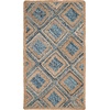 image:imageSAFAVIEH Area Rug 8x10  Cape Cod Collection  Large  Natural amp Red Handmade Flat Weave Braided Jute amp Denim Ideal for Living Room Bedroom Office Dining Space CAP354BNaturalBlue