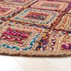 image:imageSAFAVIEH Area Rug 8x10  Cape Cod Collection  Large  Natural amp Red Handmade Flat Weave Braided Jute amp Denim Ideal for Living Room Bedroom Office Dining Space CAP354BNaturalRed