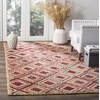 image:imageSAFAVIEH Area Rug 8x10  Cape Cod Collection  Large  Natural amp Red Handmade Flat Weave Braided Jute amp Denim Ideal for Living Room Bedroom Office Dining Space CAP354BNaturalRed