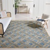 image:imageSAFAVIEH Area Rug 8x10  Cape Cod Collection  Large  Natural amp Red Handmade Flat Weave Braided Jute amp Denim Ideal for Living Room Bedroom Office Dining Space CAP354BNaturalBlue