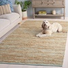 image:imageSAFAVIEH Area Rug 8x10  Cape Cod Collection  Large  Yellow amp Natural Handmade Jute amp Cotton Ideal for Living Room Bedroom Dining Space CAP236CTurquoiseNatural