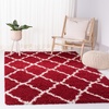 image:imageSAFAVIEH Area Rug 8x10  Dallas Shag Collection  Large  Beige amp Ivory Trellis Pattern NonShedding amp Easy Cleaning Plush Thick Pile Ideal for Living Room Bedroom Dining Space SGD257DRedIvory