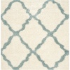image:imageSAFAVIEH Area Rug 8x10  Dallas Shag Collection  Large  Beige amp Ivory Trellis Pattern NonShedding amp Easy Cleaning Plush Thick Pile Ideal for Living Room Bedroom Dining Space SGD257DIvoryLight Blue