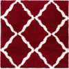 image:imageSAFAVIEH Area Rug 8x10  Dallas Shag Collection  Large  Beige amp Ivory Trellis Pattern NonShedding amp Easy Cleaning Plush Thick Pile Ideal for Living Room Bedroom Dining Space SGD257DRedIvory