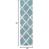 image:imageSAFAVIEH Area Rug 8x10  Dallas Shag Collection  Large  Beige amp Ivory Trellis Pattern NonShedding amp Easy Cleaning Plush Thick Pile Ideal for Living Room Bedroom Dining Space SGD257DSeafoamIvory