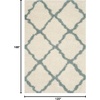 image:imageSAFAVIEH Area Rug 8x10  Dallas Shag Collection  Large  Beige amp Ivory Trellis Pattern NonShedding amp Easy Cleaning Plush Thick Pile Ideal for Living Room Bedroom Dining Space SGD257DIvoryLight Blue
