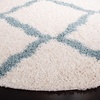 image:imageSAFAVIEH Area Rug 8x10  Dallas Shag Collection  Large  Beige amp Ivory Trellis Pattern NonShedding amp Easy Cleaning Plush Thick Pile Ideal for Living Room Bedroom Dining Space SGD257DIvoryLight Blue