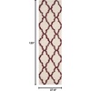 image:imageSAFAVIEH Area Rug 8x10  Dallas Shag Collection  Large  Beige amp Ivory Trellis Pattern NonShedding amp Easy Cleaning Plush Thick Pile Ideal for Living Room Bedroom Dining Space SGD257DIvoryRed
