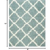 image:imageSAFAVIEH Area Rug 8x10  Dallas Shag Collection  Large  Beige amp Ivory Trellis Pattern NonShedding amp Easy Cleaning Plush Thick Pile Ideal for Living Room Bedroom Dining Space SGD257DSeafoamIvory