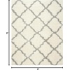 image:imageSAFAVIEH Area Rug 8x10  Dallas Shag Collection  Large  Beige amp Ivory Trellis Pattern NonShedding amp Easy Cleaning Plush Thick Pile Ideal for Living Room Bedroom Dining Space SGD257DIvoryGrey