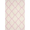 image:imageSAFAVIEH Area Rug 8x10  Dallas Shag Collection  Large  Beige amp Ivory Trellis Pattern NonShedding amp Easy Cleaning Plush Thick Pile Ideal for Living Room Bedroom Dining Space SGD257DIvoryLight Pink