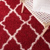 image:imageSAFAVIEH Area Rug 8x10  Dallas Shag Collection  Large  Beige amp Ivory Trellis Pattern NonShedding amp Easy Cleaning Plush Thick Pile Ideal for Living Room Bedroom Dining Space SGD257DRedIvory