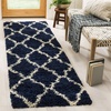 image:imageSAFAVIEH Area Rug 8x10  Dallas Shag Collection  Large  Beige amp Ivory Trellis Pattern NonShedding amp Easy Cleaning Plush Thick Pile Ideal for Living Room Bedroom Dining Space SGD257DNavyIvory
