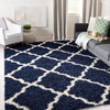 image:imageSAFAVIEH Area Rug 8x10  Dallas Shag Collection  Large  Beige amp Ivory Trellis Pattern NonShedding amp Easy Cleaning Plush Thick Pile Ideal for Living Room Bedroom Dining Space SGD257DNavyIvory