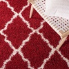 image:imageSAFAVIEH Area Rug 8x10  Dallas Shag Collection  Large  Beige amp Ivory Trellis Pattern NonShedding amp Easy Cleaning Plush Thick Pile Ideal for Living Room Bedroom Dining Space SGD257DRedIvory