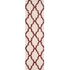 image:imageSAFAVIEH Area Rug 8x10  Dallas Shag Collection  Large  Beige amp Ivory Trellis Pattern NonShedding amp Easy Cleaning Plush Thick Pile Ideal for Living Room Bedroom Dining Space SGD257DIvoryRed
