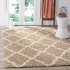 image:imageSAFAVIEH Area Rug 8x10  Dallas Shag Collection  Large  Beige amp Ivory Trellis Pattern NonShedding amp Easy Cleaning Plush Thick Pile Ideal for Living Room Bedroom Dining Space SGD257DIvoryLight Pink