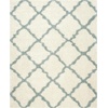 image:imageSAFAVIEH Area Rug 8x10  Dallas Shag Collection  Large  Beige amp Ivory Trellis Pattern NonShedding amp Easy Cleaning Plush Thick Pile Ideal for Living Room Bedroom Dining Space SGD257DIvoryLight Blue