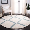 image:imageSAFAVIEH Area Rug 8x10  Dallas Shag Collection  Large  Beige amp Ivory Trellis Pattern NonShedding amp Easy Cleaning Plush Thick Pile Ideal for Living Room Bedroom Dining Space SGD257DIvoryLight Blue