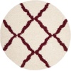 image:imageSAFAVIEH Area Rug 8x10  Dallas Shag Collection  Large  Beige amp Ivory Trellis Pattern NonShedding amp Easy Cleaning Plush Thick Pile Ideal for Living Room Bedroom Dining Space SGD257DIvoryRed
