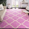 image:imageSAFAVIEH Area Rug 8x10  Dallas Shag Collection  Large  Beige amp Ivory Trellis Pattern NonShedding amp Easy Cleaning Plush Thick Pile Ideal for Living Room Bedroom Dining Space SGD257DPinkIvory