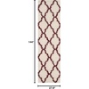 image:imageSAFAVIEH Area Rug 8x10  Dallas Shag Collection  Large  Beige amp Ivory Trellis Pattern NonShedding amp Easy Cleaning Plush Thick Pile Ideal for Living Room Bedroom Dining Space SGD257DIvoryRed
