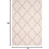image:imageSAFAVIEH Area Rug 8x10  Dallas Shag Collection  Large  Beige amp Ivory Trellis Pattern NonShedding amp Easy Cleaning Plush Thick Pile Ideal for Living Room Bedroom Dining Space SGD257DIvoryLight Pink