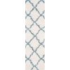 image:imageSAFAVIEH Area Rug 8x10  Dallas Shag Collection  Large  Beige amp Ivory Trellis Pattern NonShedding amp Easy Cleaning Plush Thick Pile Ideal for Living Room Bedroom Dining Space SGD257DIvoryLight Blue