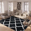image:imageSAFAVIEH Area Rug 8x10  Dallas Shag Collection  Large  Beige amp Ivory Trellis Pattern NonShedding amp Easy Cleaning Plush Thick Pile Ideal for Living Room Bedroom Dining Space SGD257DBlackIvory