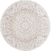 image:imageSAFAVIEH Area Rug 8x10  Ebony Collection  Large  Ivory amp Brown Traditional Design Ideal for Living Room Bedroom Office Dining Space EBN211TIvoryBrown