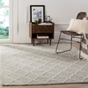 image:imageSAFAVIEH Area Rug 8x10  Natura Collection  Large  Ivory amp Ivory Handmade Wool amp Viscose Ideal for Living Room Bedroom Dining Space NAT310ASilverIvory