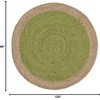 image:imageSAFAVIEH Area Rug 9 Round  Natural Fiber Collection  Natural Brown Handmade Jute Braided Border Design NF801NGreenNatural