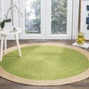 image:imageSAFAVIEH Area Rug 9 Round  Natural Fiber Collection  Natural Brown Handmade Jute Braided Border Design NF801NGreenNatural
