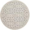 image:imageSAFAVIEH Cambridge Collection Area Rug  4 Round Silver amp Ivory Handmade Moroccan Wool Ideal for High Traffic Areas in Living Room Bedroom CAM123DSilverIvory