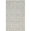 image:imageSAFAVIEH Cambridge Collection Area Rug  4 Round Silver amp Ivory Handmade Moroccan Wool Ideal for High Traffic Areas in Living Room Bedroom CAM123DSilverIvory