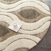 image:imageSAFAVIEH Florida Shag Collection Area Rug  5 Round Cream amp Smoke Modern Ogee Design NonShedding amp Easy Care 12inch Thick Ideal for High Traffic Areas in Living Room Bedroom SG4611179