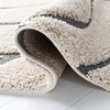 image:imageSAFAVIEH Florida Shag Collection Area Rug  8 x 10 Light Blue amp Cream NonShedding amp Easy Care 12inch Thick Ideal for High Traffic Areas in Living Room Bedroom SG4716011CreamGrey