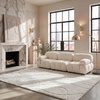 image:imageSAFAVIEH Florida Shag Collection Area Rug  8 x 10 Light Blue amp Cream NonShedding amp Easy Care 12inch Thick Ideal for High Traffic Areas in Living Room Bedroom SG4716011Creme