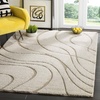 image:imageSAFAVIEH Florida Shag Collection Area Rug  8 x 10 Light Blue amp Cream NonShedding amp Easy Care 12inch Thick Ideal for High Traffic Areas in Living Room Bedroom SG4716011CreamBeige