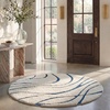image:imageSAFAVIEH Florida Shag Collection Area Rug  8 x 10 Light Blue amp Cream NonShedding amp Easy Care 12inch Thick Ideal for High Traffic Areas in Living Room Bedroom SG4716011CreamBlue