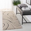 image:imageSAFAVIEH Florida Shag Collection Area Rug  8 x 10 Light Blue amp Cream NonShedding amp Easy Care 12inch Thick Ideal for High Traffic Areas in Living Room Bedroom SG4716011CreamGrey