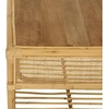 image:imageSAFAVIEH Furniture  Webber Square Coffee Table  Natural Solid Wood with Rattan Shelf Storage  Boho Living Room Table 315 W x 315 D x 177 H COF6519ANatural